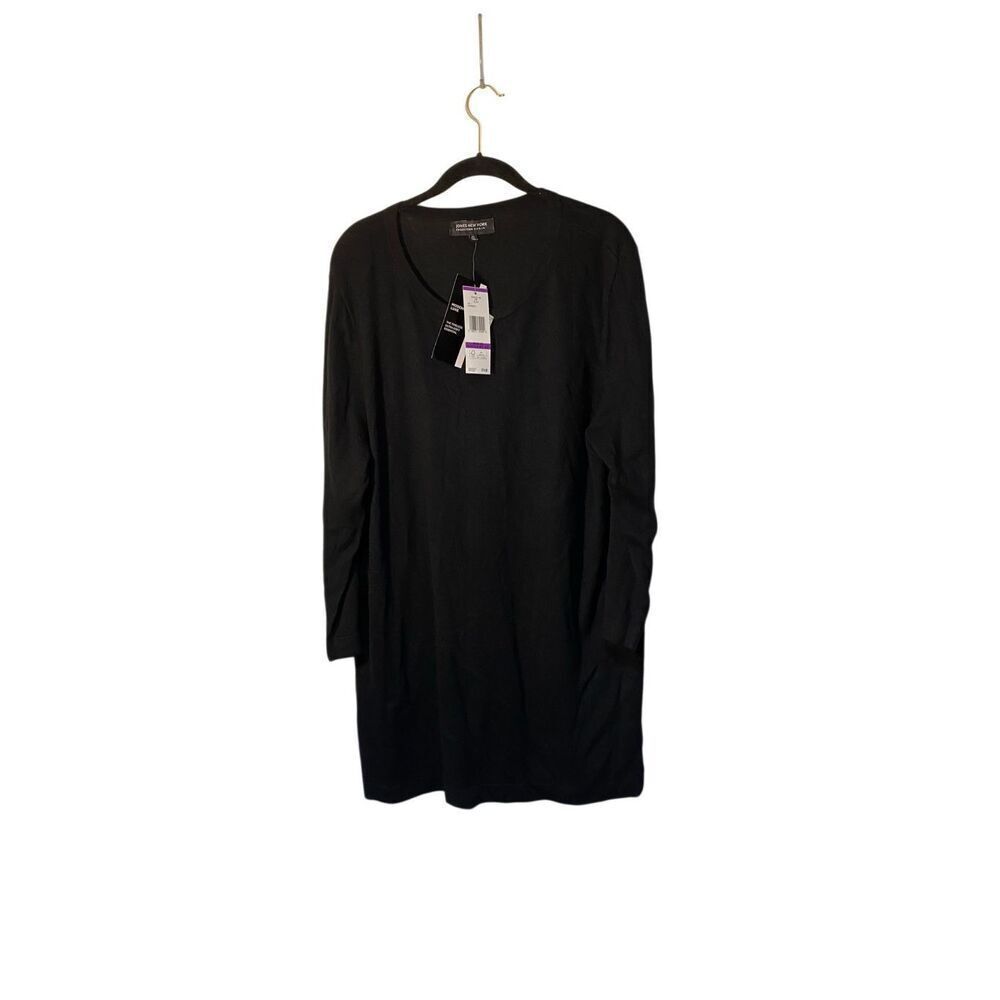 NWT Jones New York, women’s black, modern lux, long sleeve sweater, S/2X